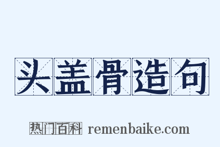 头盖骨造句是什么意思的图片